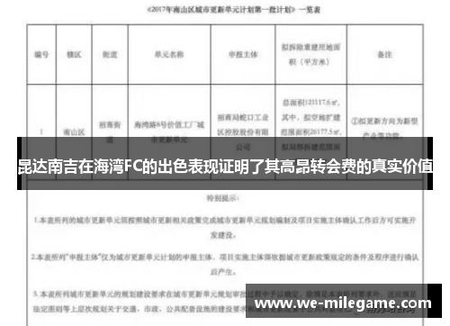 昆达南吉在海湾FC的出色表现证明了其高昂转会费的真实价值